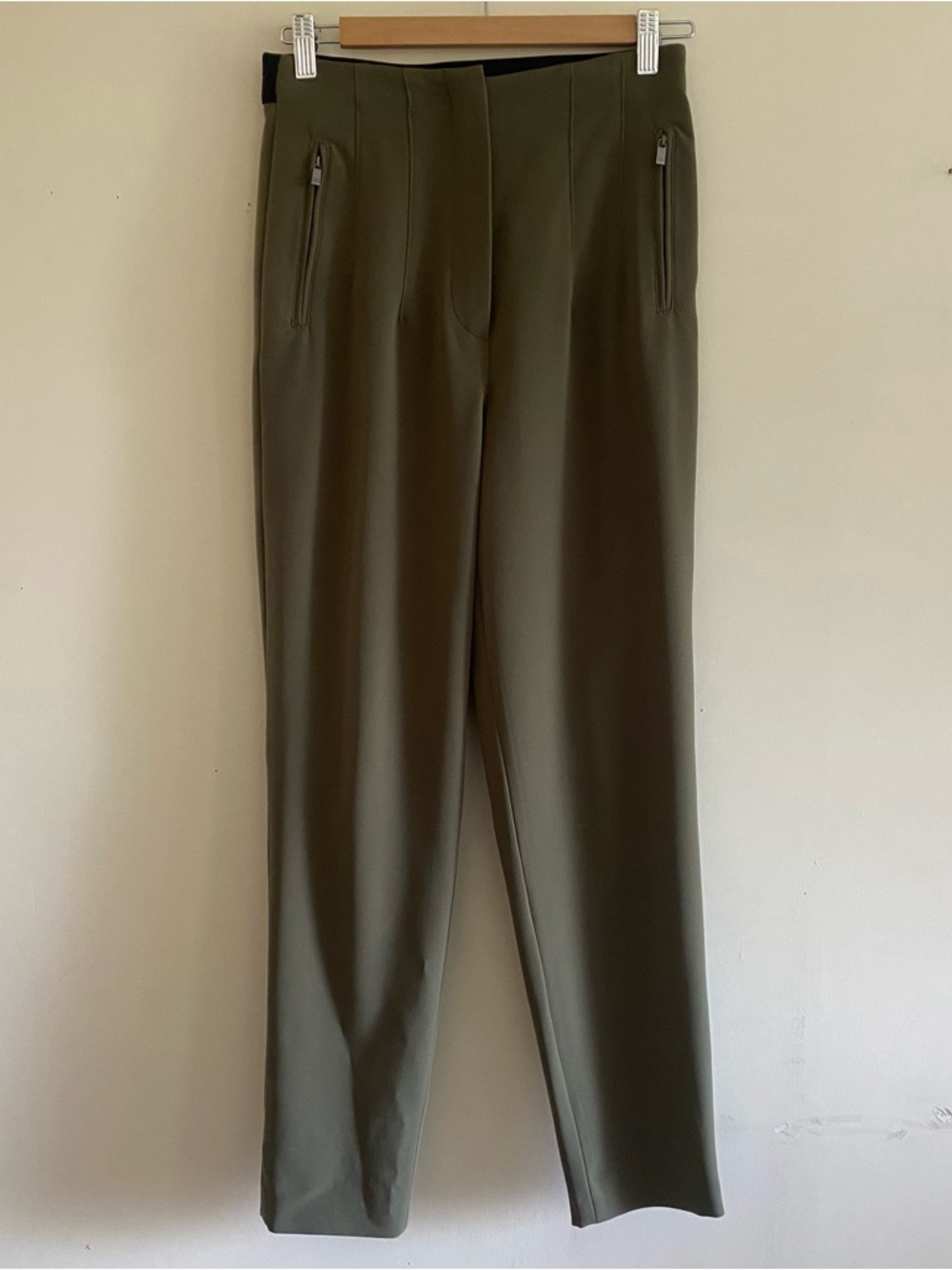 Riani High Waisted Olive Green Trousers